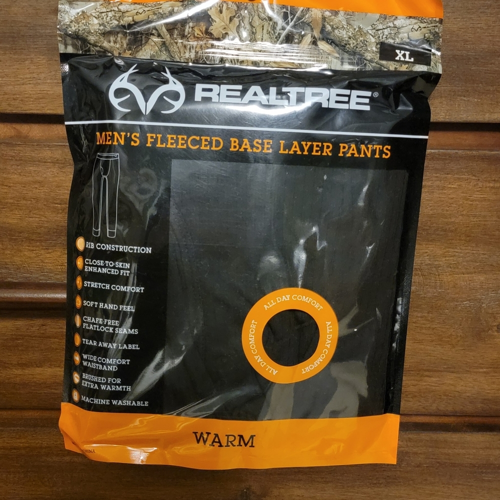 REALTREE mens fleece layer base pants